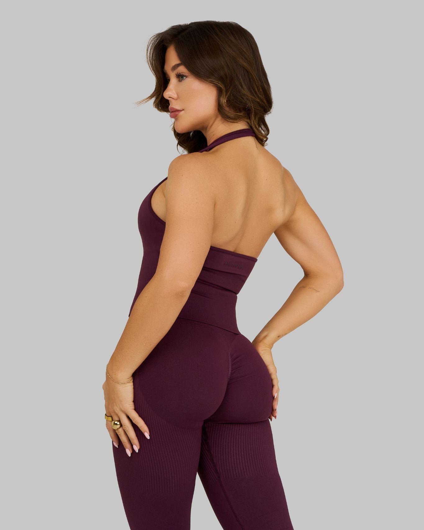 Elevate Sculpting Shapewear Top Halterneck | Winter Plum