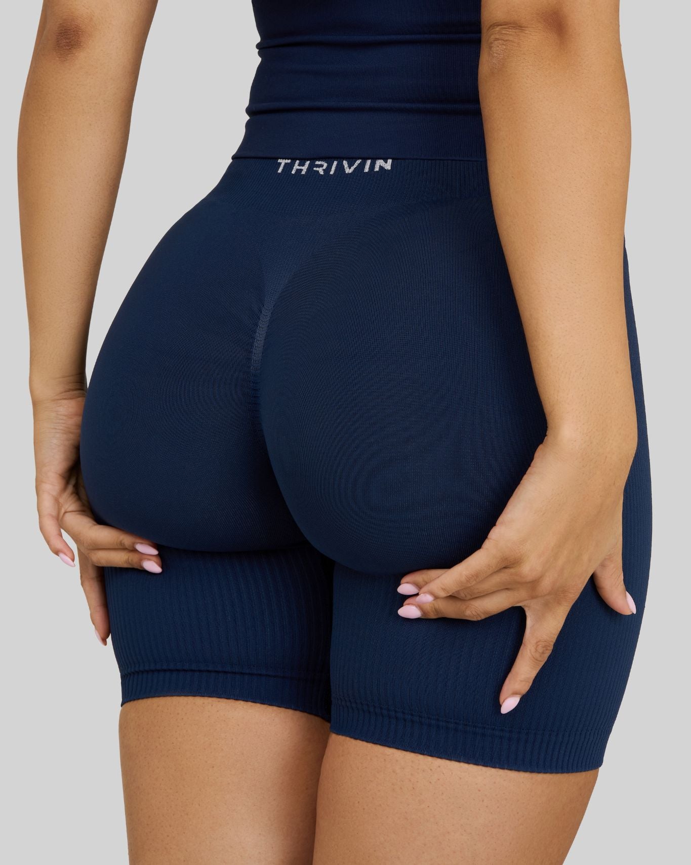 Elevate Ribbed Contour Shorts | Midnight Navy