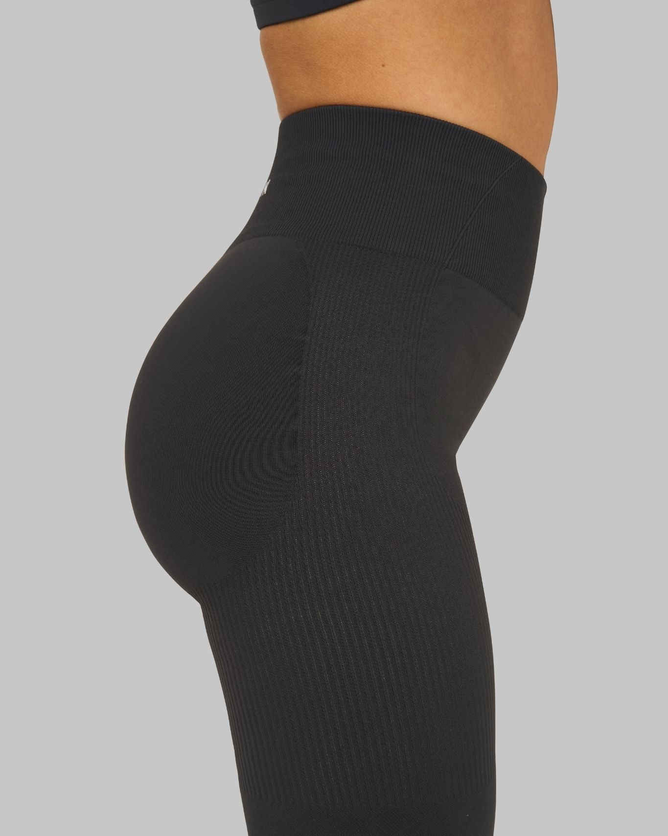 Elevate Ribbed High-Waisted Contour Leggings | Charcoal Grey