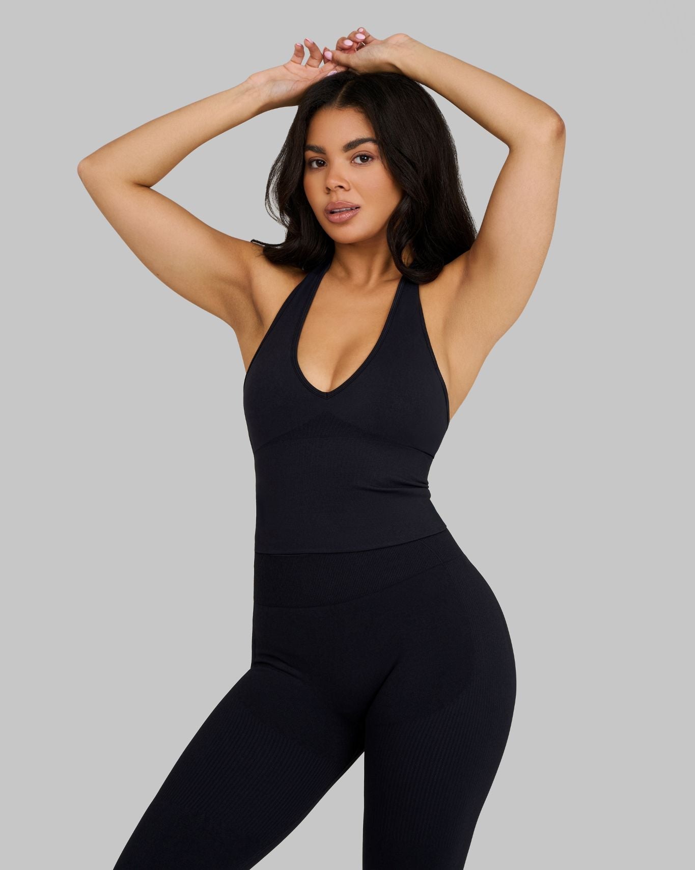 Elevate Sculpting Shapewear Top Halterneck | Night Black