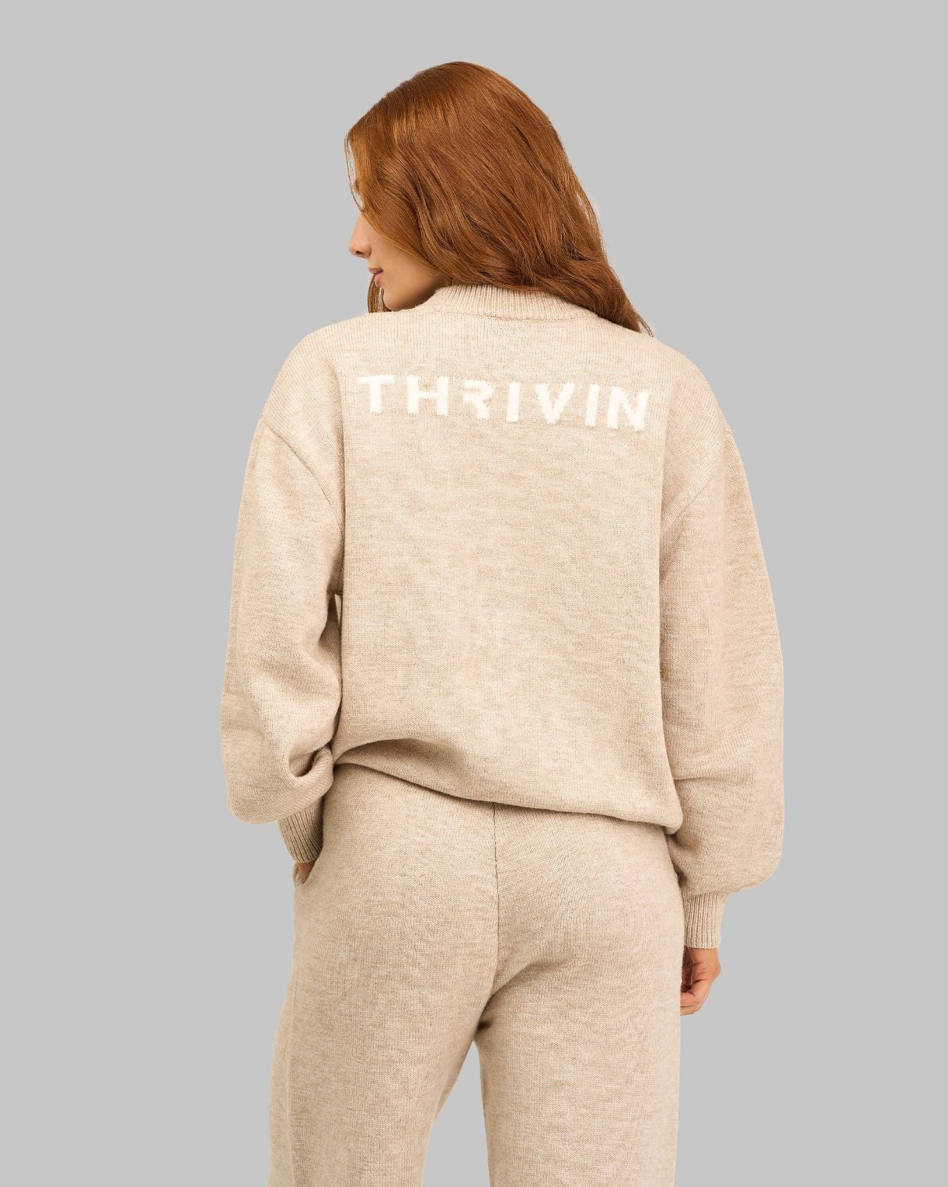 Essential Knitted Sweater & Trouser 2-Piece Set | Oat