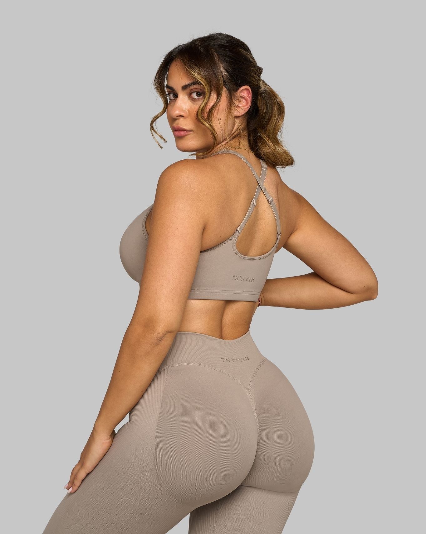 Elevate Sweetheart Impact Bra | Latte