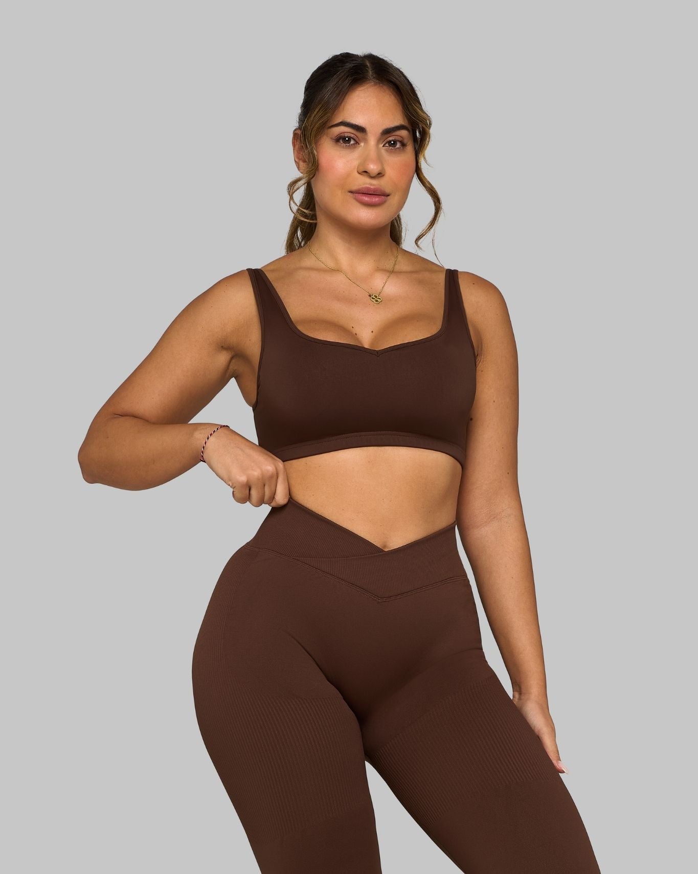 Elevate Sweetheart Impact Bra | Bourbon Brown