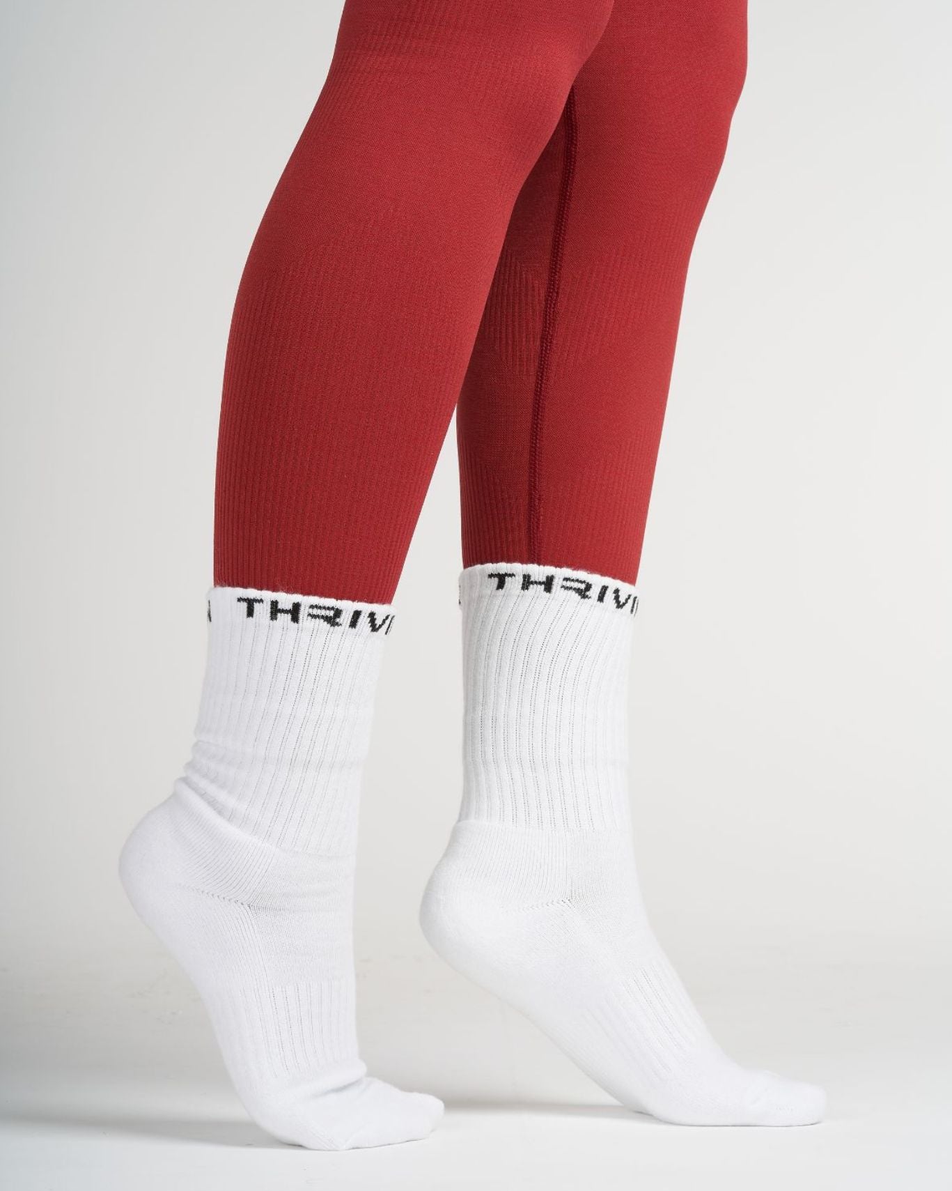THRIVIN Silk Socks Long "White"