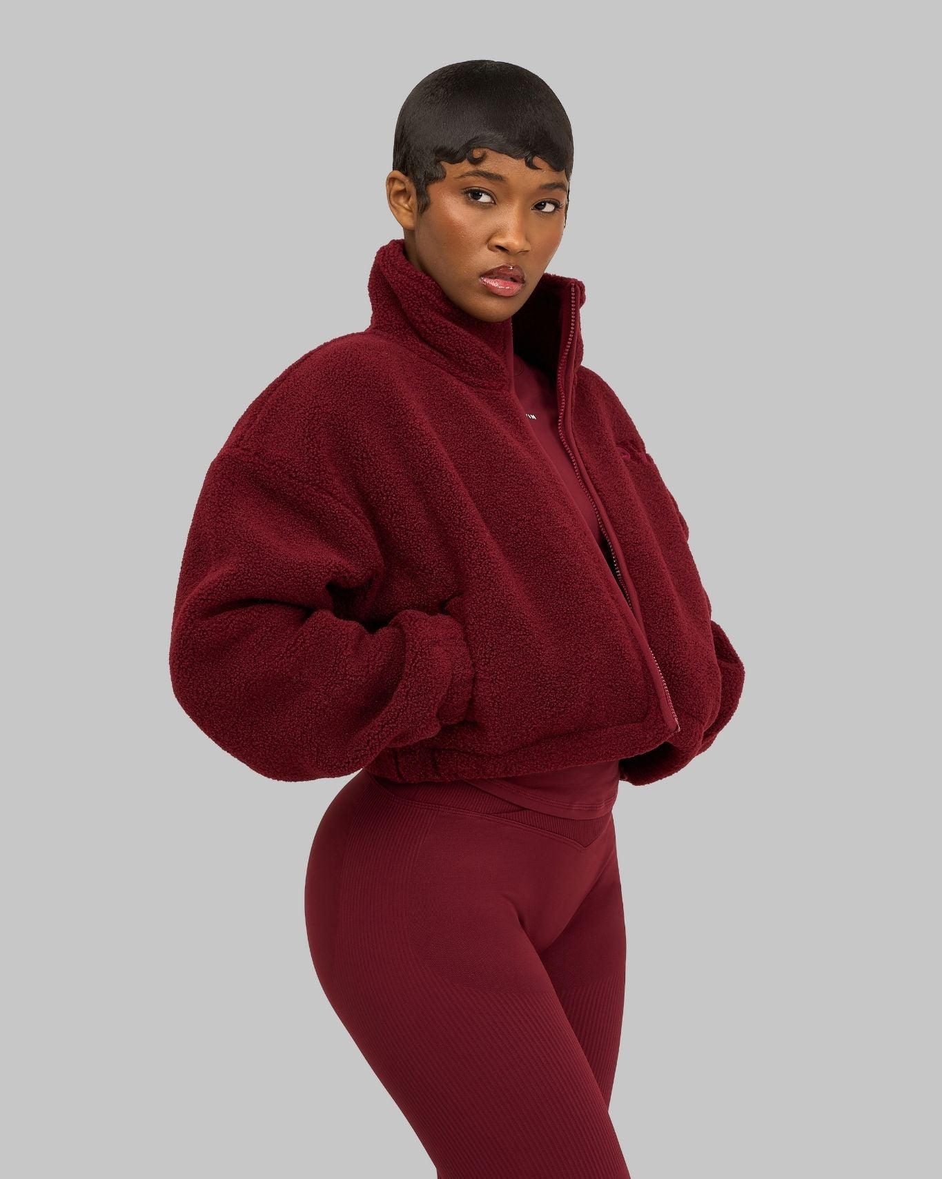 Essential Teddy Fleece Jacket | Fine Wine