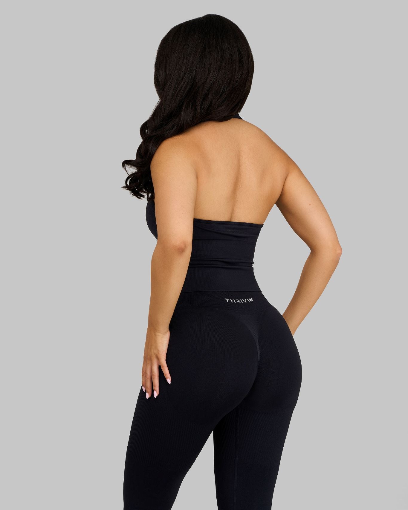 Elevate Sculpting Shapewear Top Halterneck | Night Black