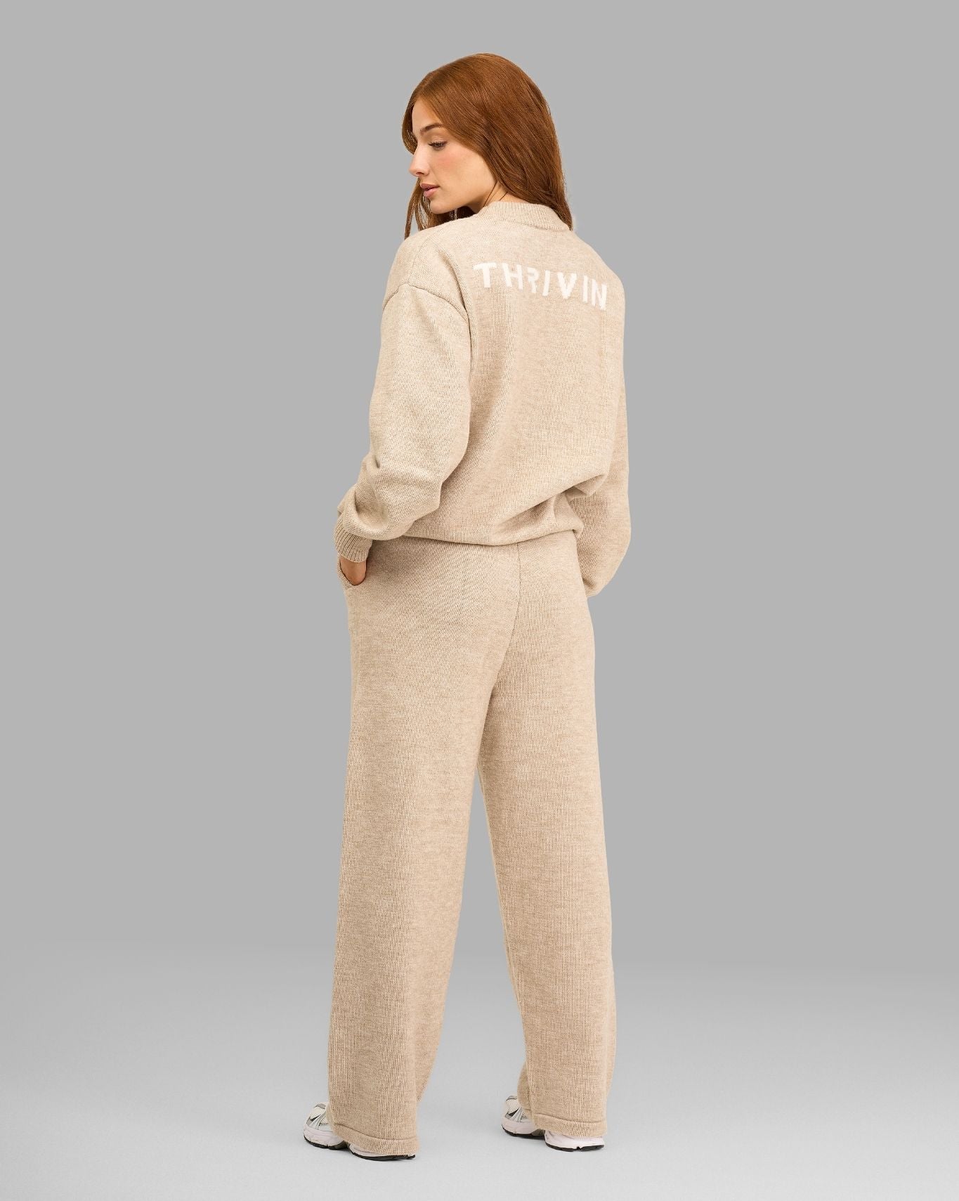 Essential Knitted Sweater & Trouser 2-Piece Set | Oat