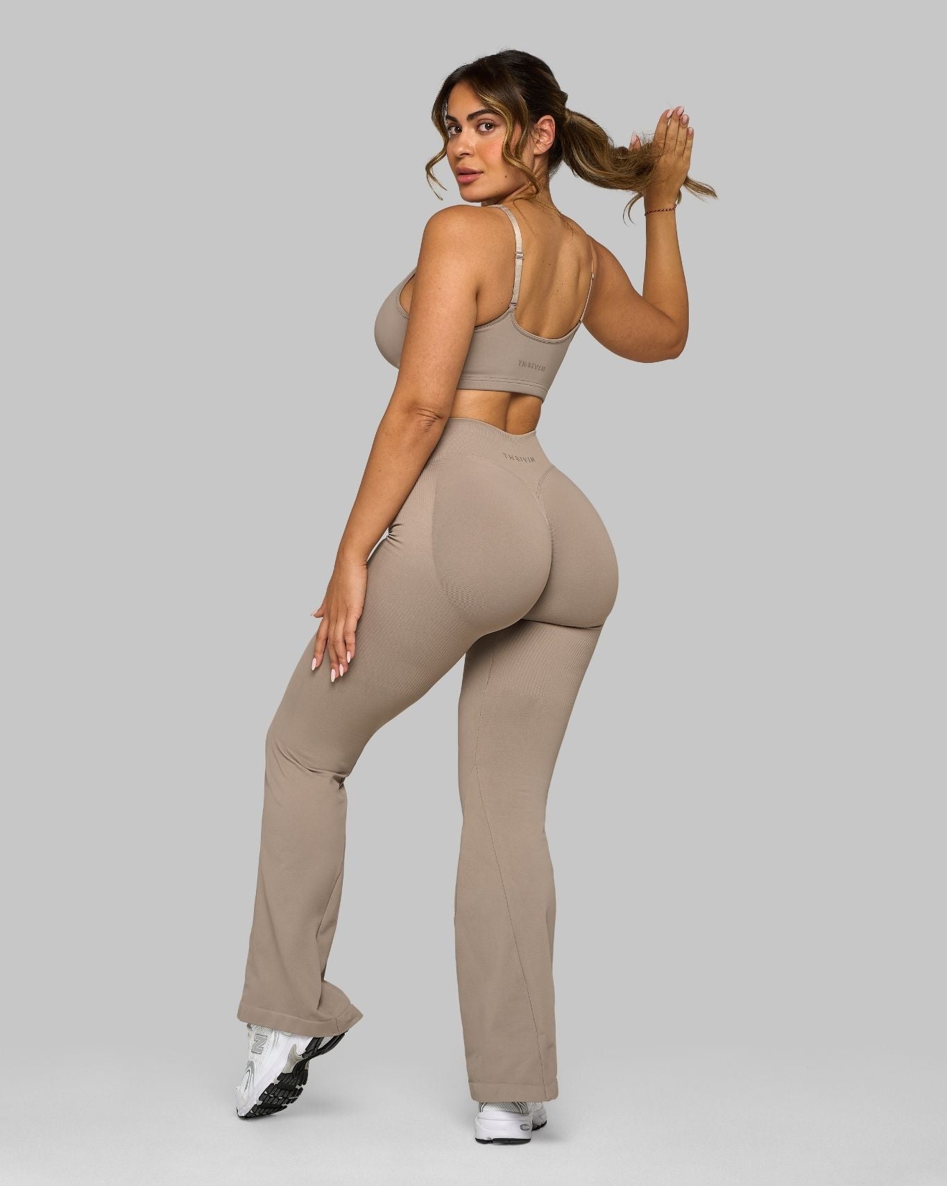 Elevate V-Waist Flared Leggings | Latte