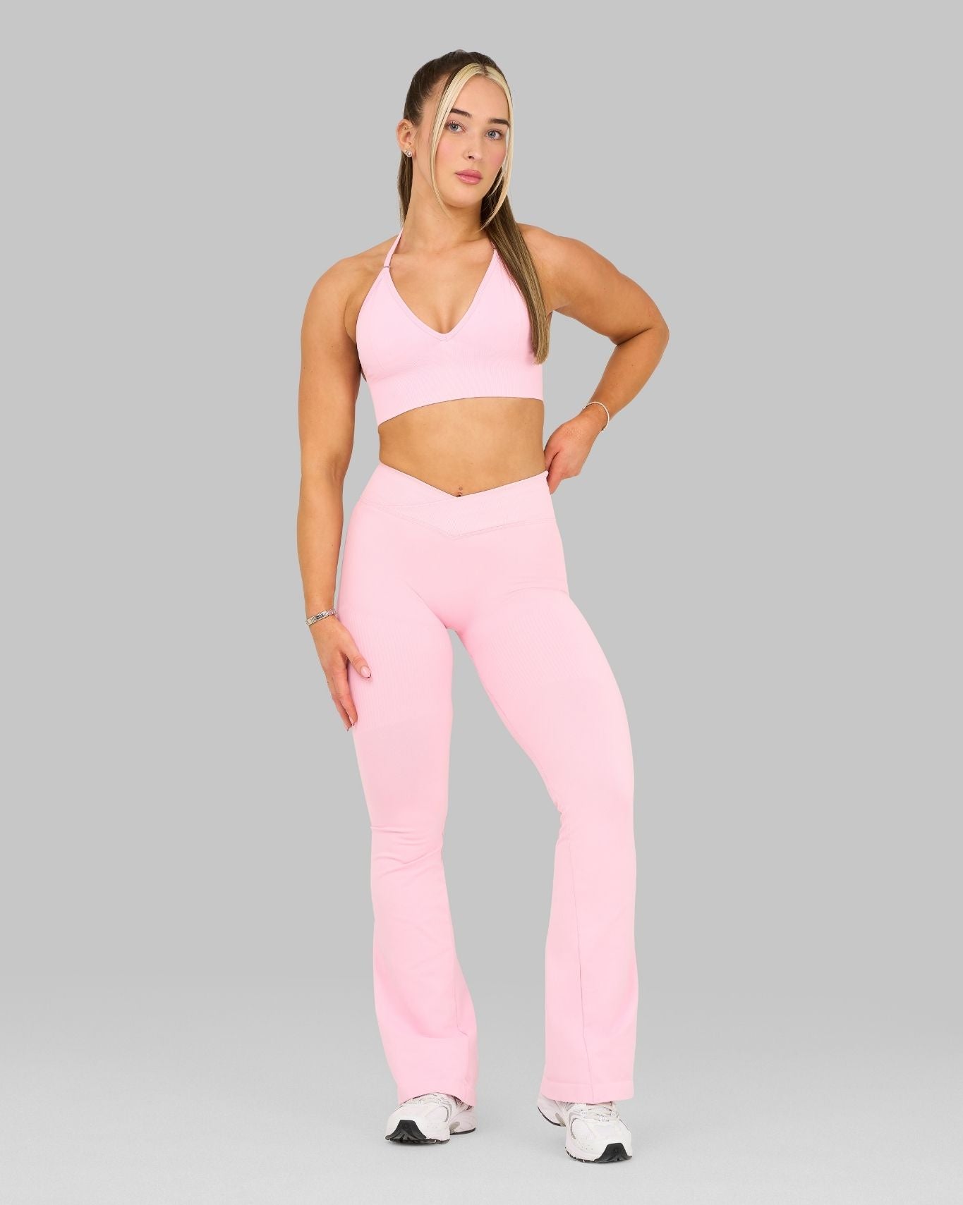 Elevate V-Waist Flared Leggings | Candy Pink