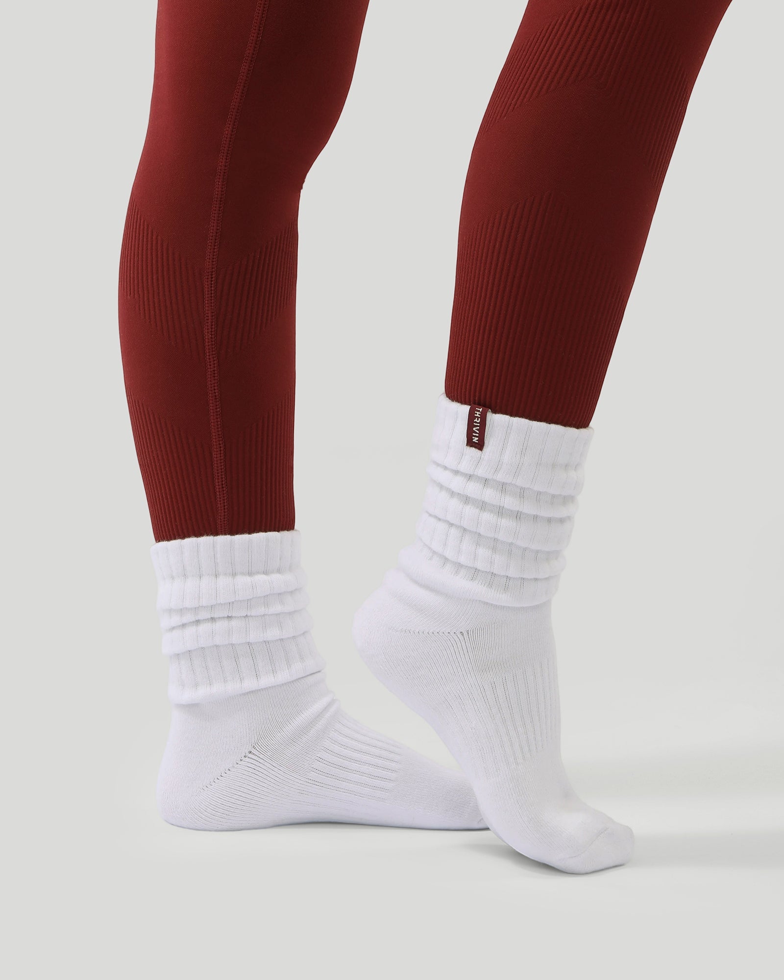 THRIVIN Ruffle Socks Long "White"