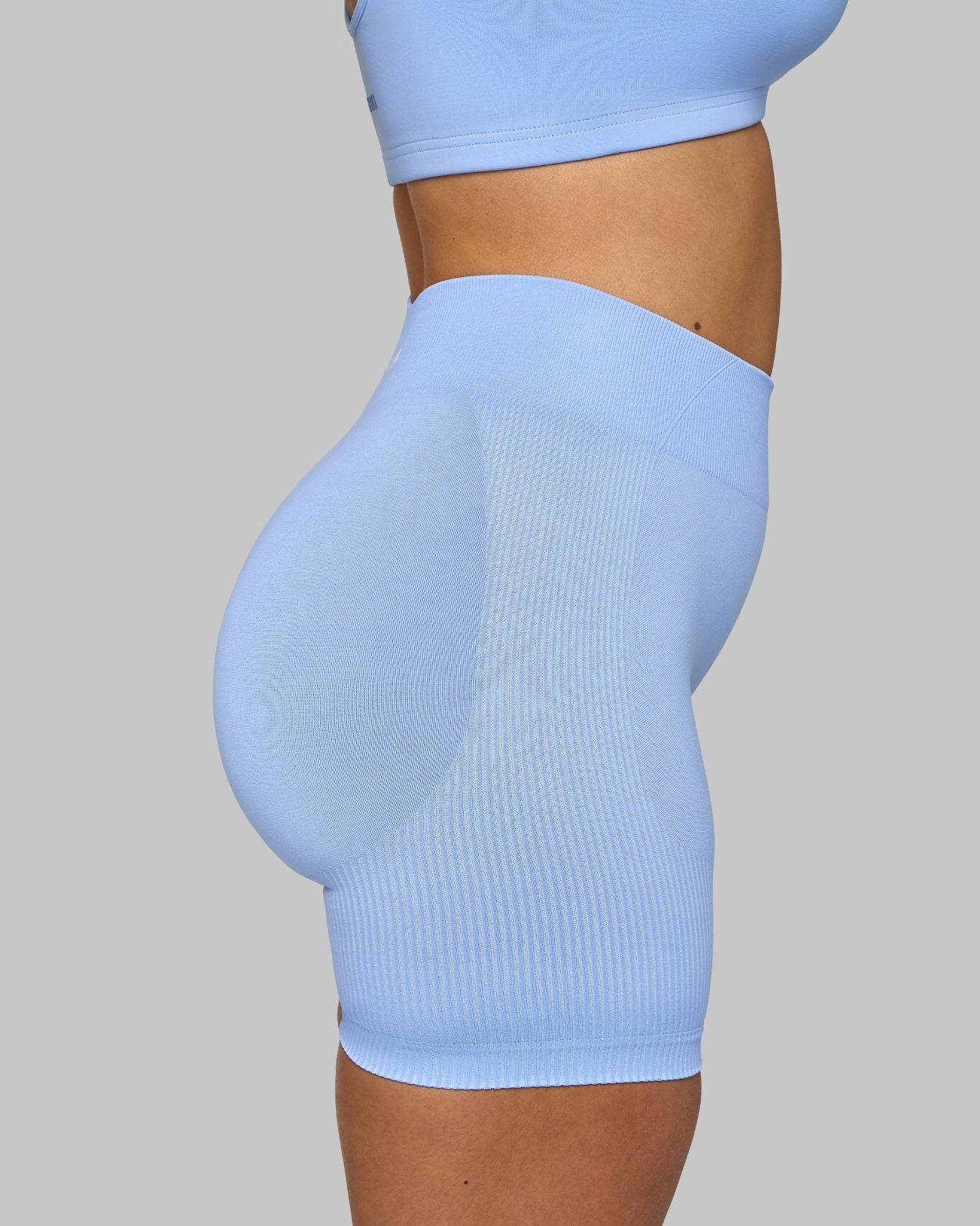 Chiara Ribbed Contour Shorts | Glacier