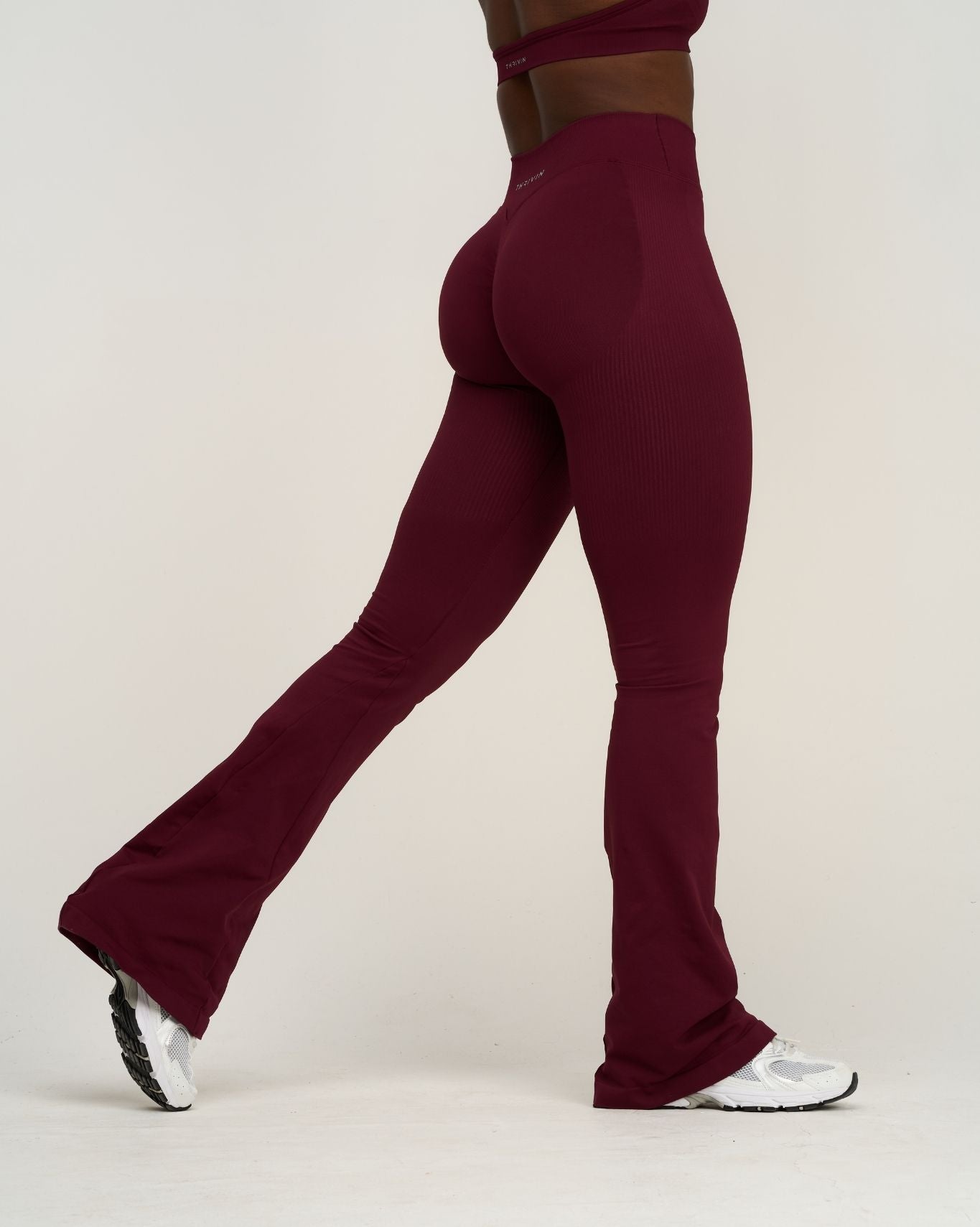 Elevate™ V-Waist Flared Leggings | Merlot