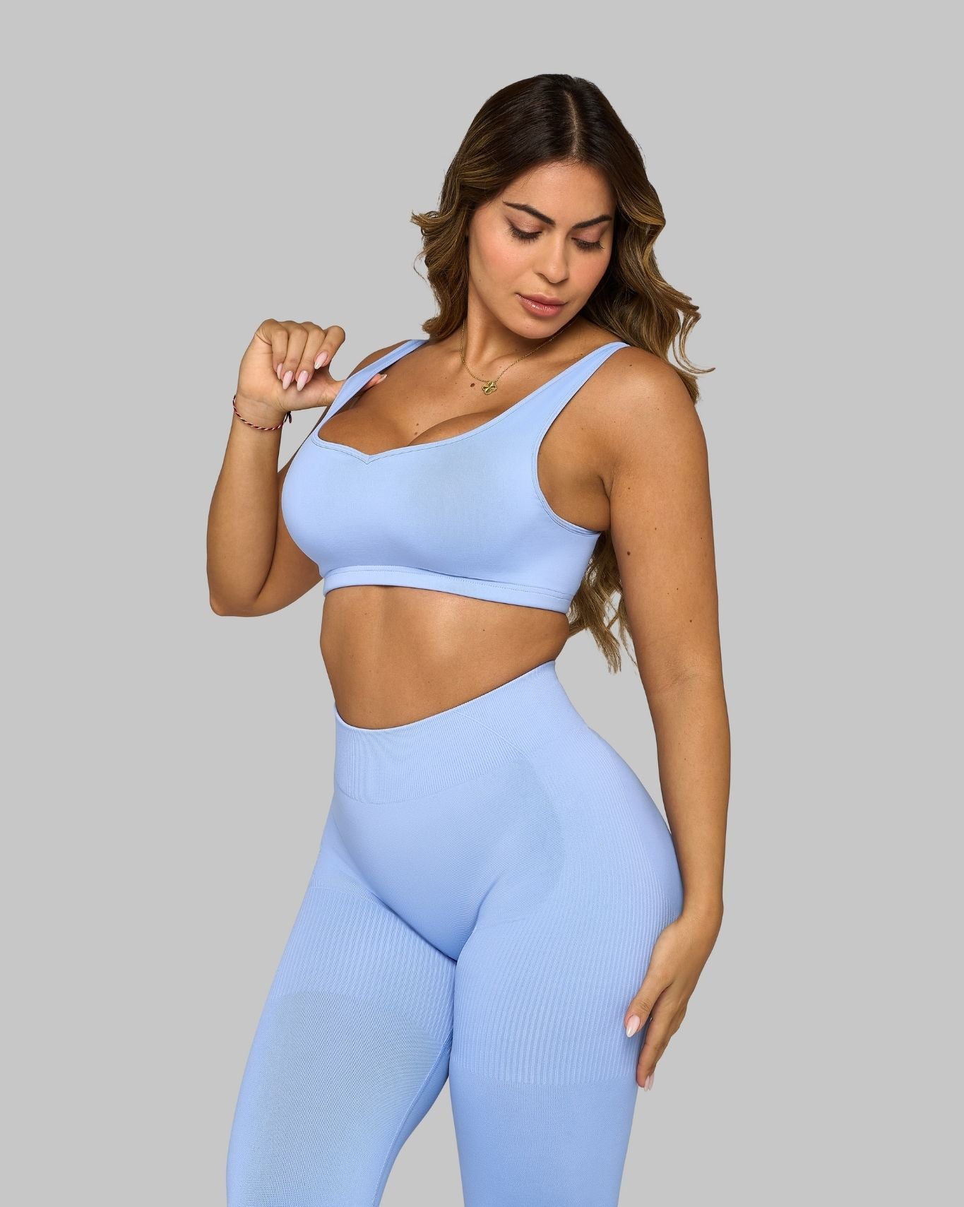 Elevate Sweetheart Impact Bra | Glacier