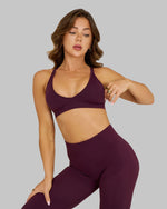 Elevate V-Neck Sculpt Seamless Bra | Winter Plum