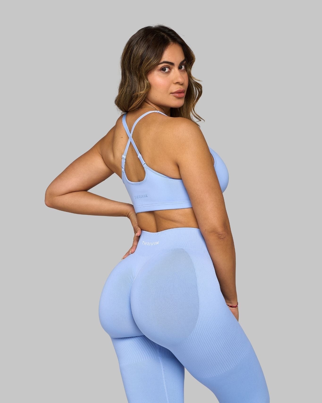 Elevate Sweetheart Impact Bra | Glacier