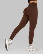 Elevate Ribbed High-Waisted Contour Leggings | Bourbon Brown