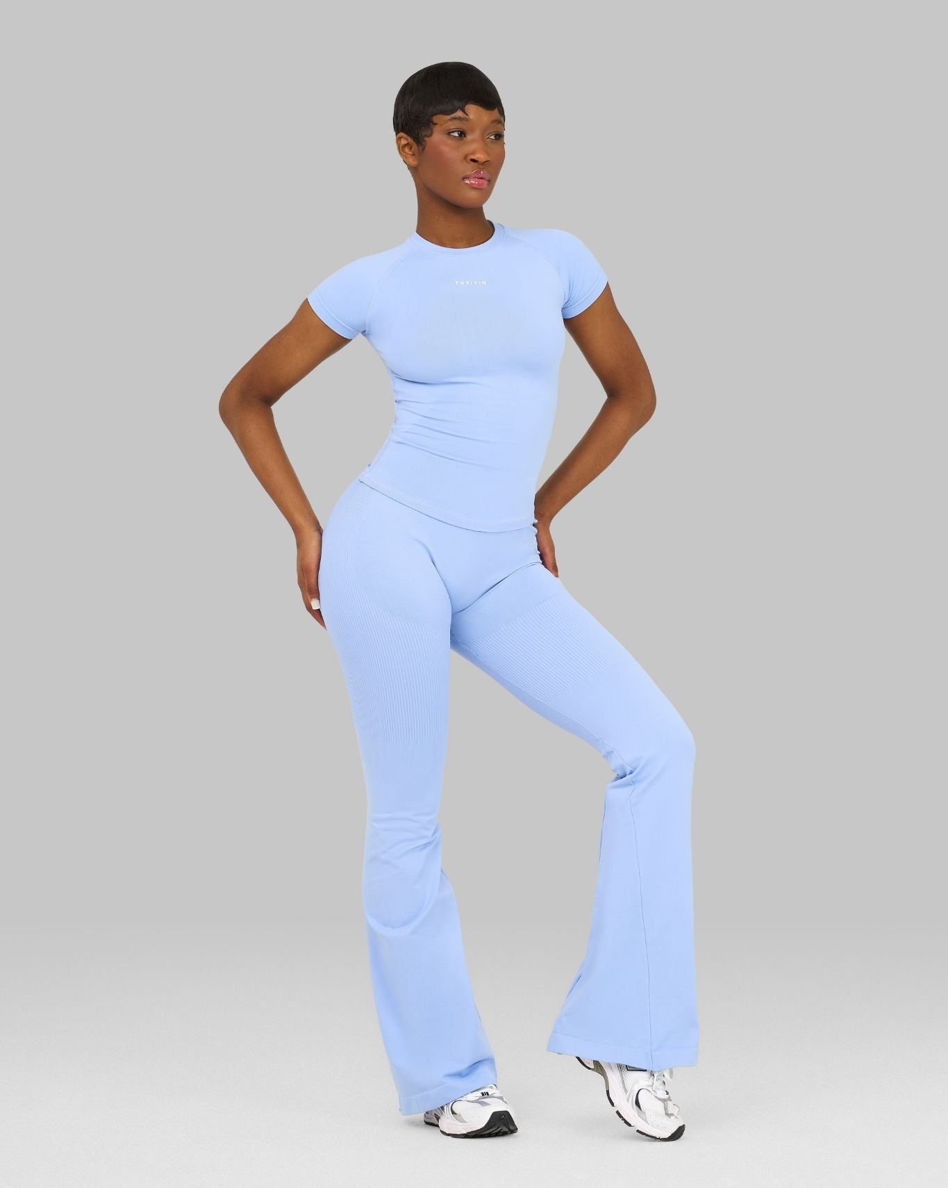 Elevate V-Waist Flared Leggings | Glacier