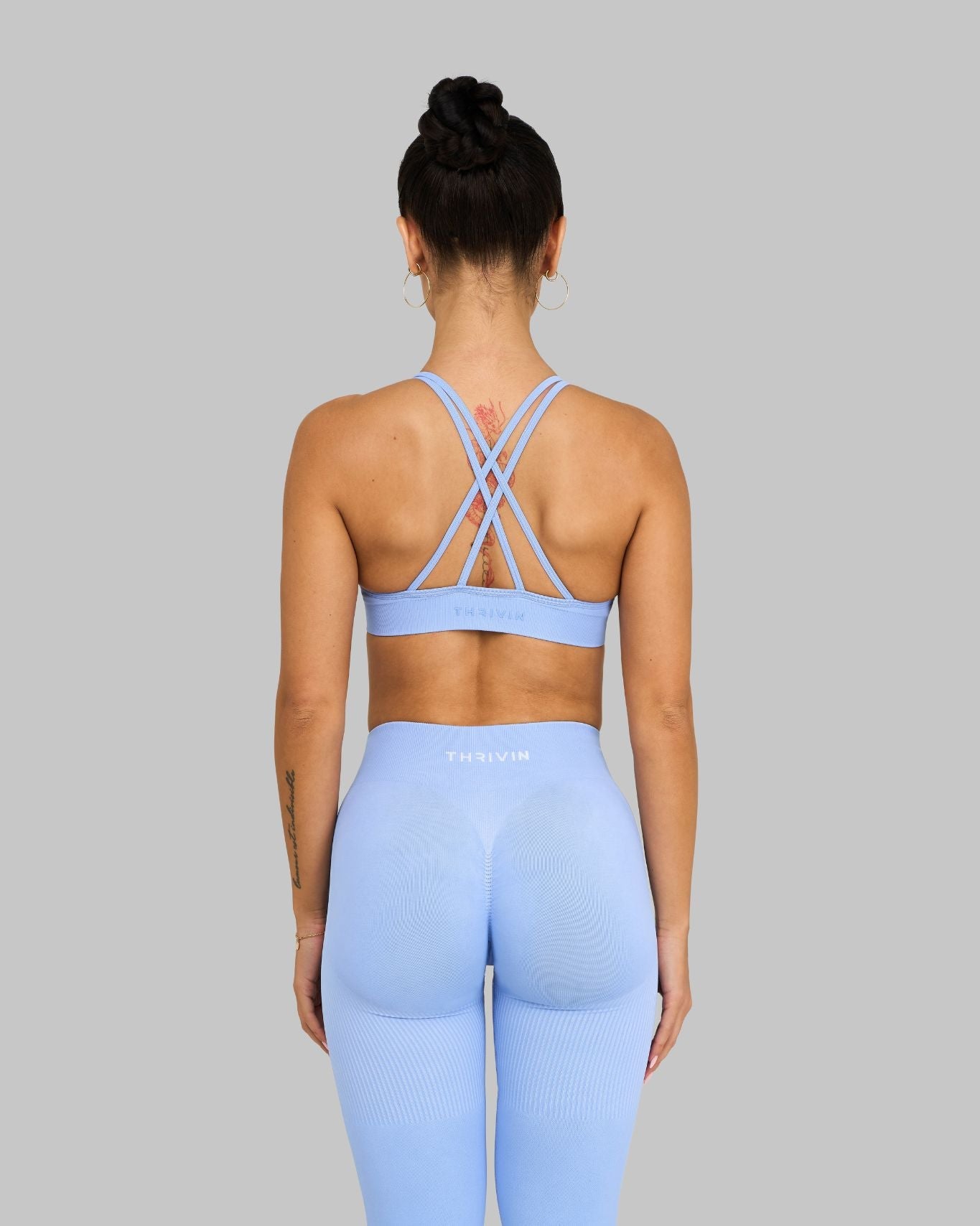 Elevate V-Neck Sculpt Seamless Bra | Glacier