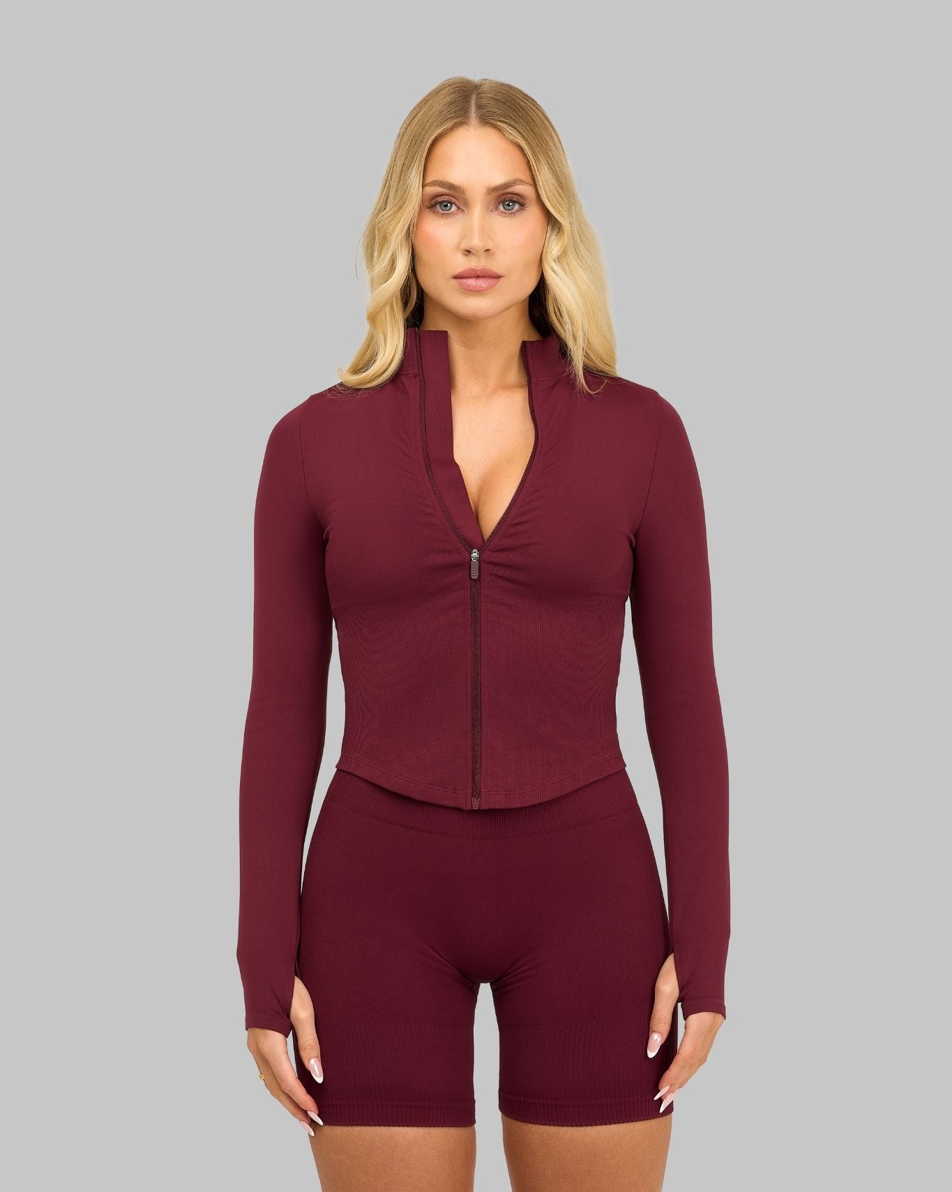 Elevate Sculpt Shapewear Jacket | Cranberry