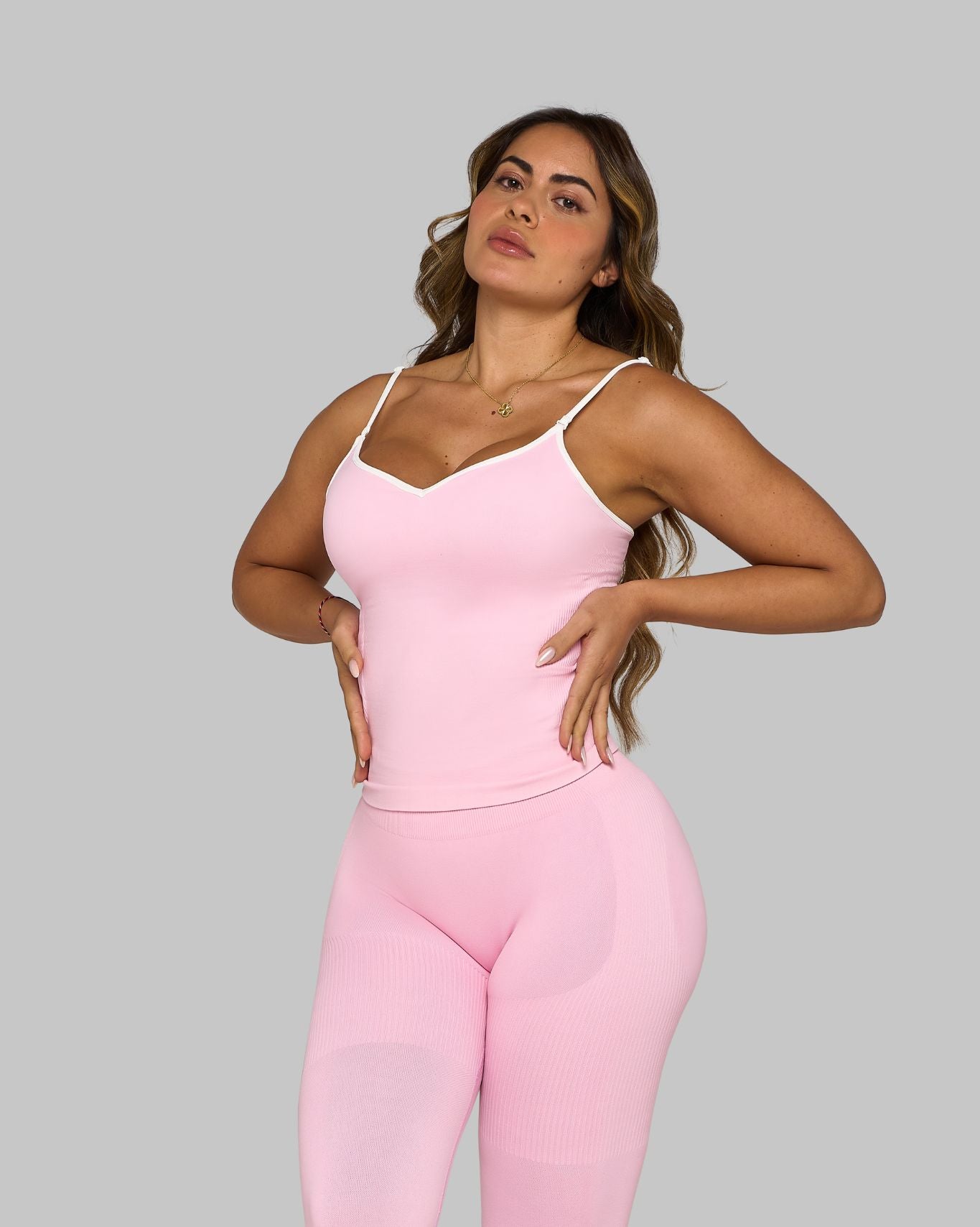 Outline Sweetheart Tanktop | Candy Pink