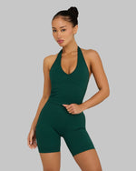 Elevate Sculpting Shapewear Top Halterneck | Pine Green