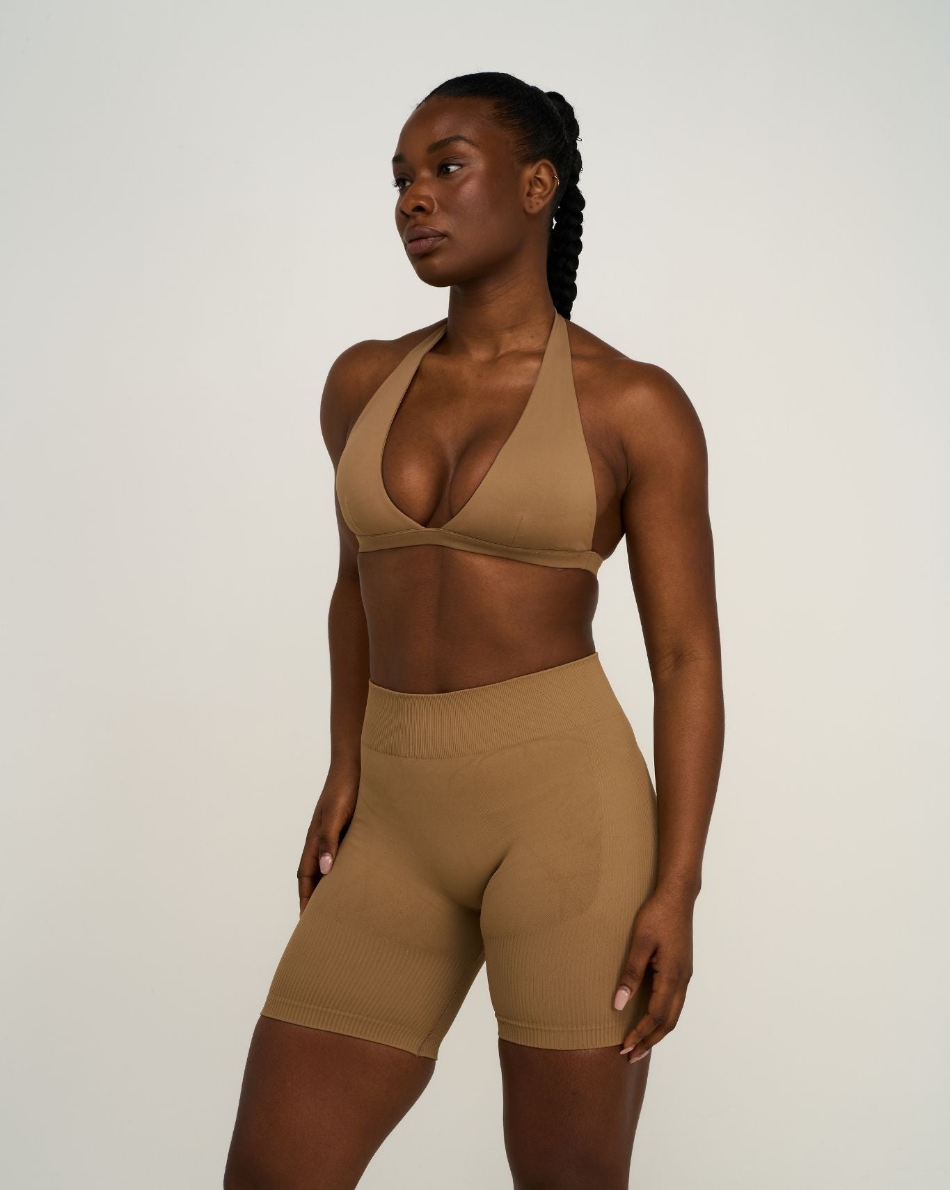 Elevate™ Sculpting Mid Waist Scrunch Shorts | Toffee