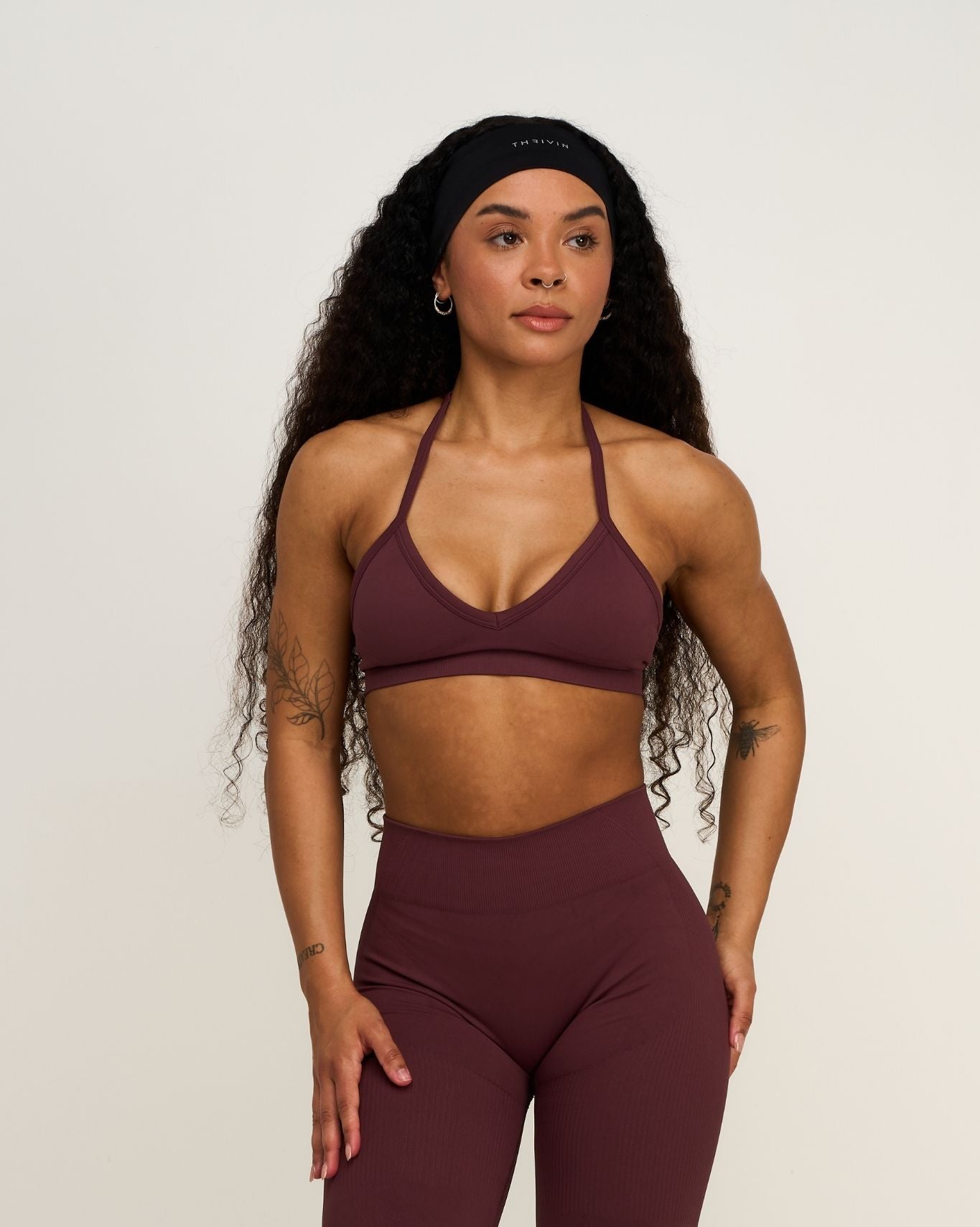 Elevate™ Sculpting Seamless Adjustable Halter Bra | Dark Mauve