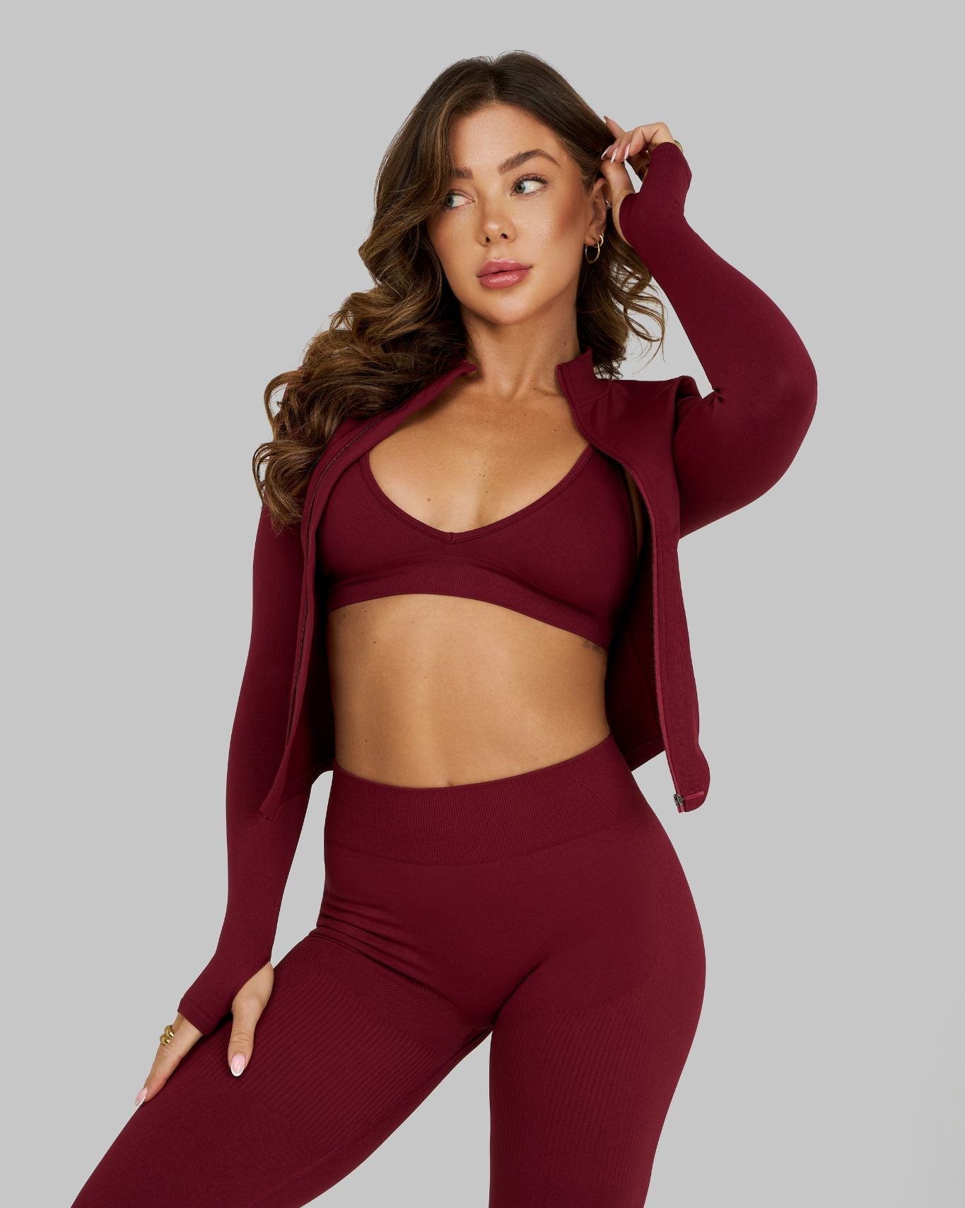 Elevate Sculpt Shapewear Jacket | Fine Wine