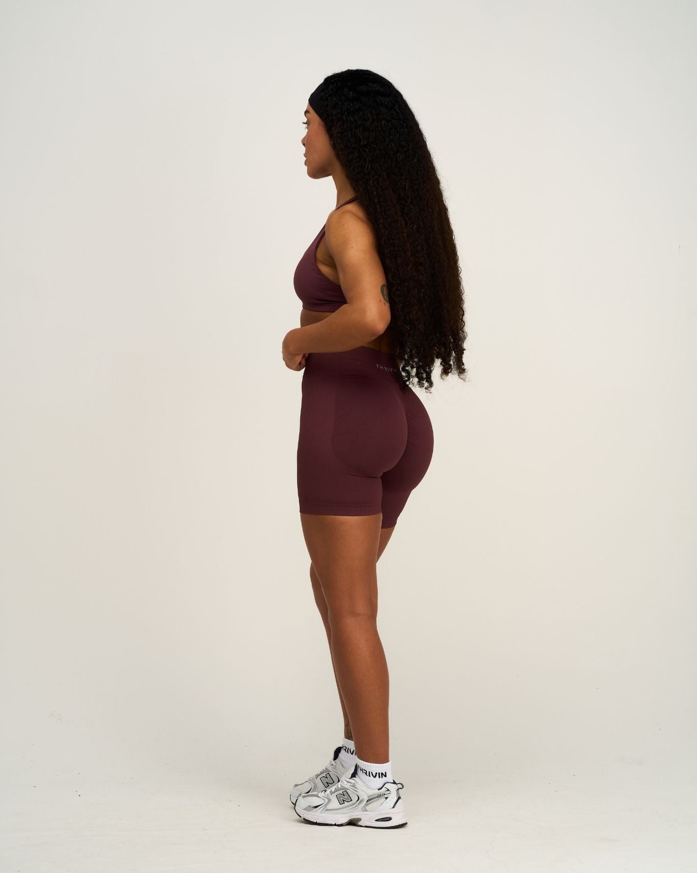 Elevate™ Sculpting Mid Waist Scrunch Shorts | Dark Mauve