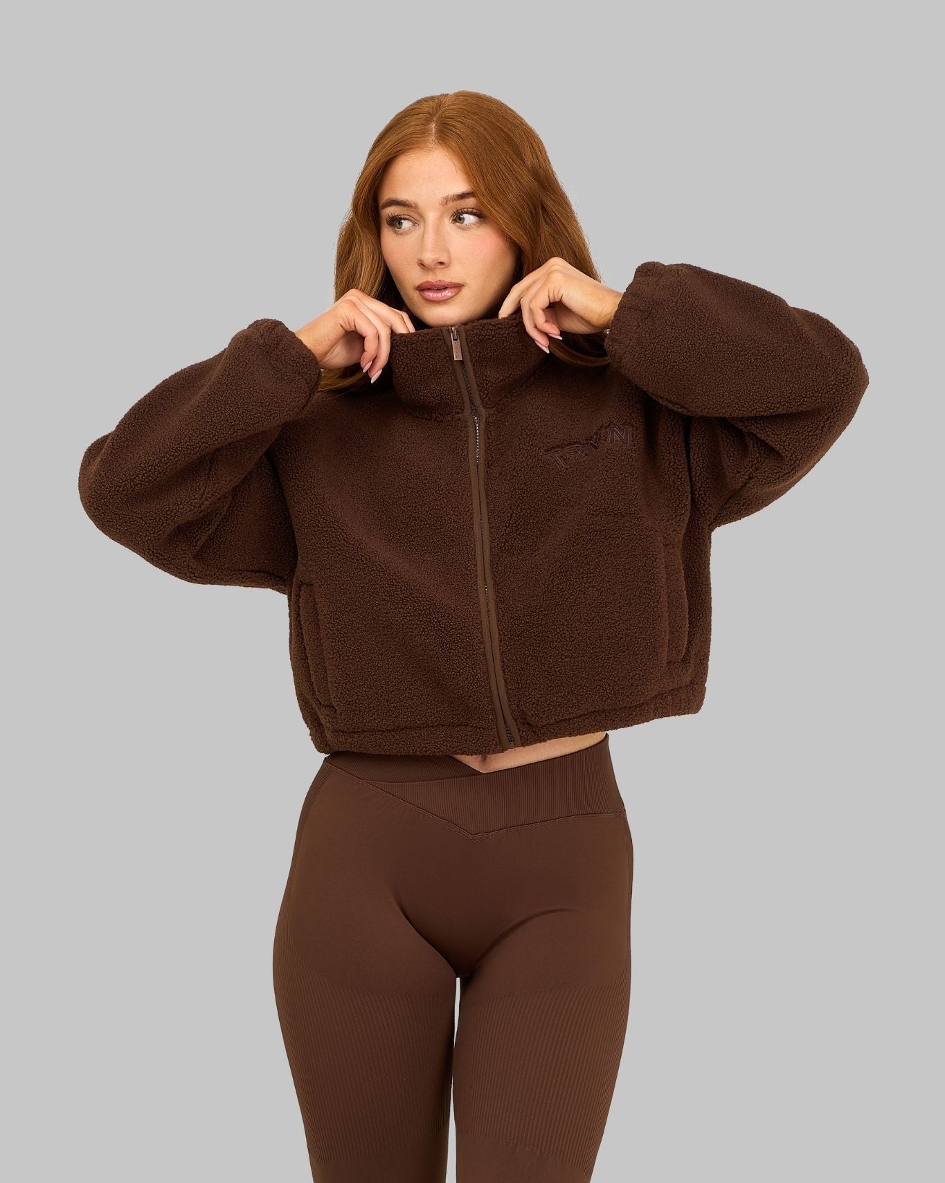 Essential Teddy Fleece Jacket | Bourbon Brown