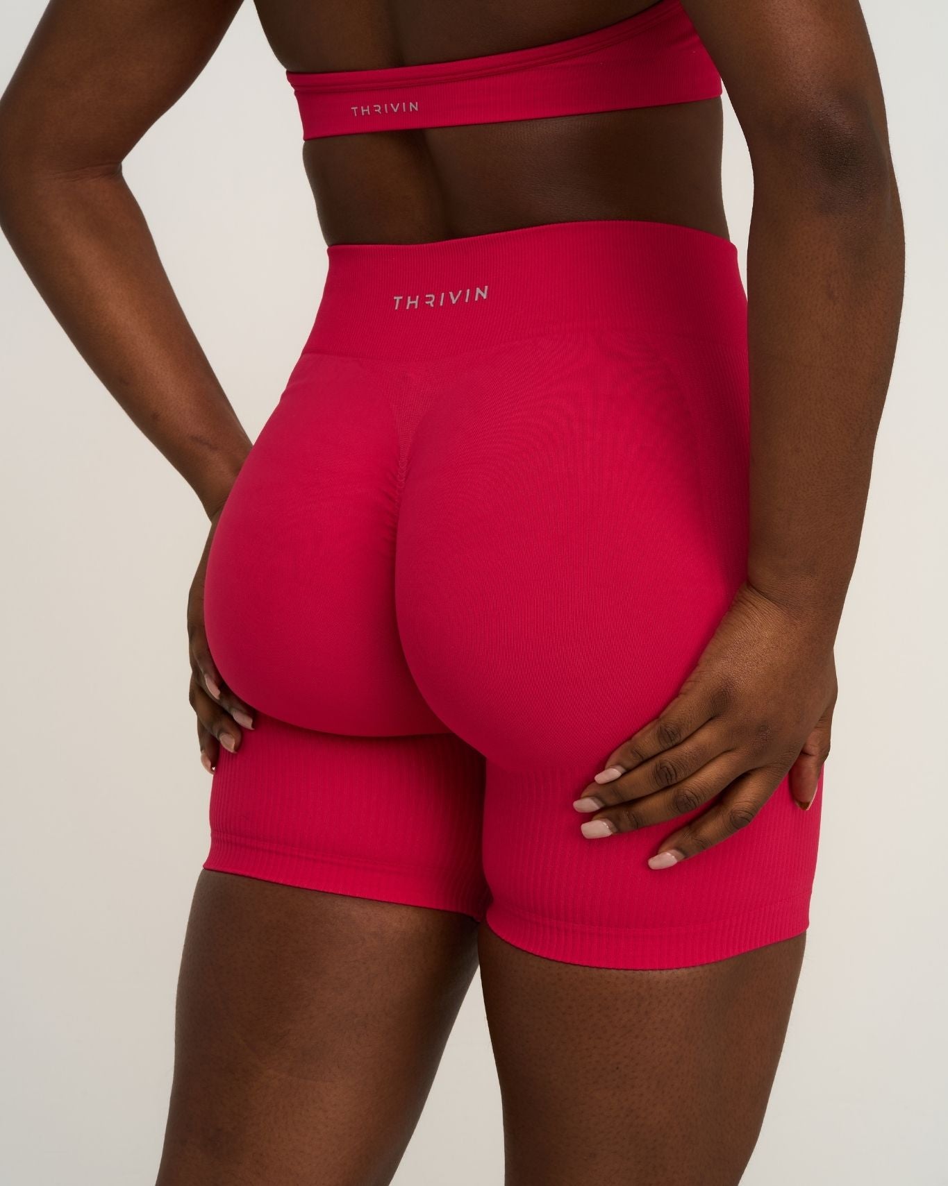 Elevate™ Sculpting Mid Waist Scrunch Shorts | Strawberry