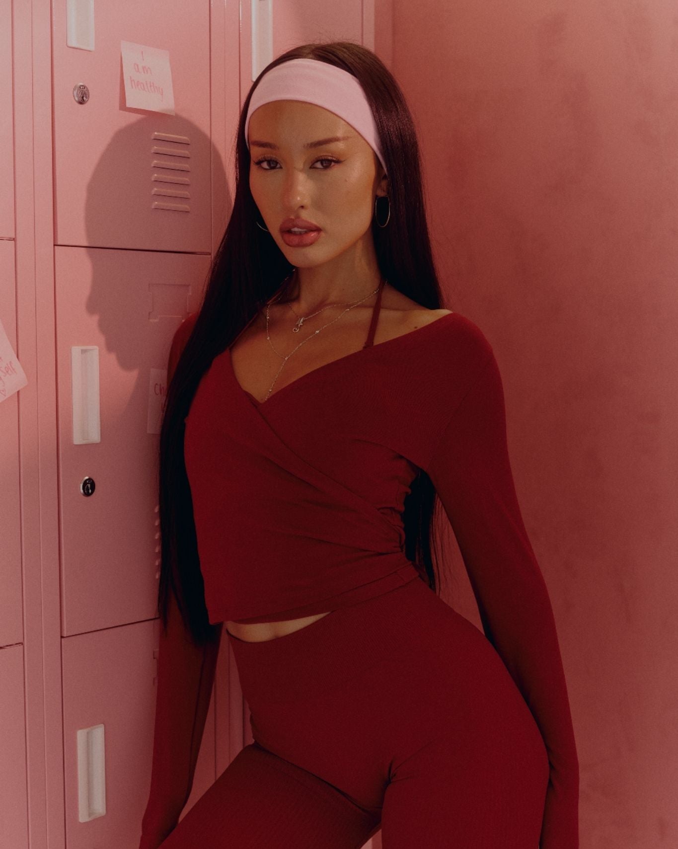 Lottie is 160cm and wears a size XS.