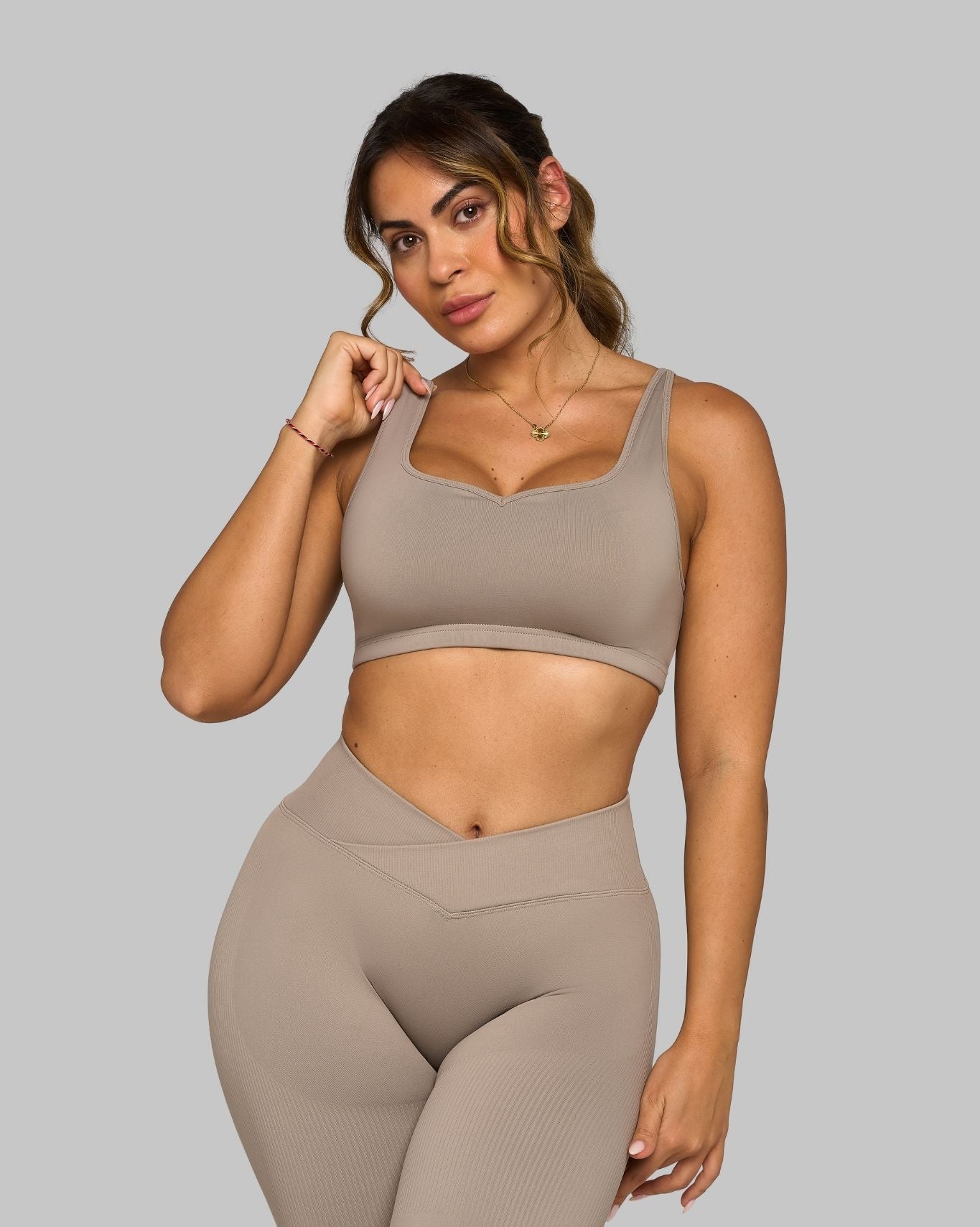Elevate Sweetheart Impact Bra | Latte