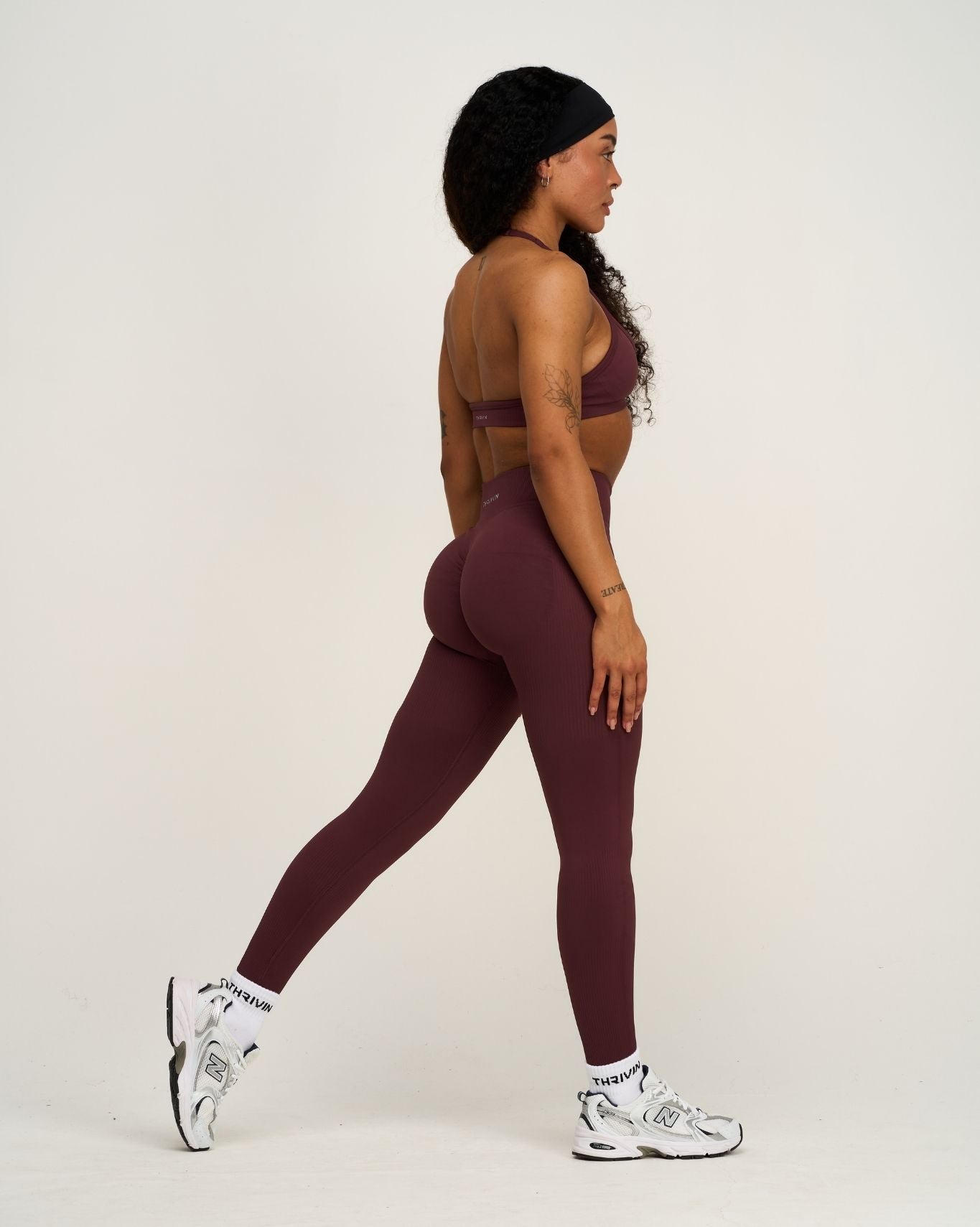 Elevate™ Sculpting Mid Waist Scrunch Leggings | Dark Mauve