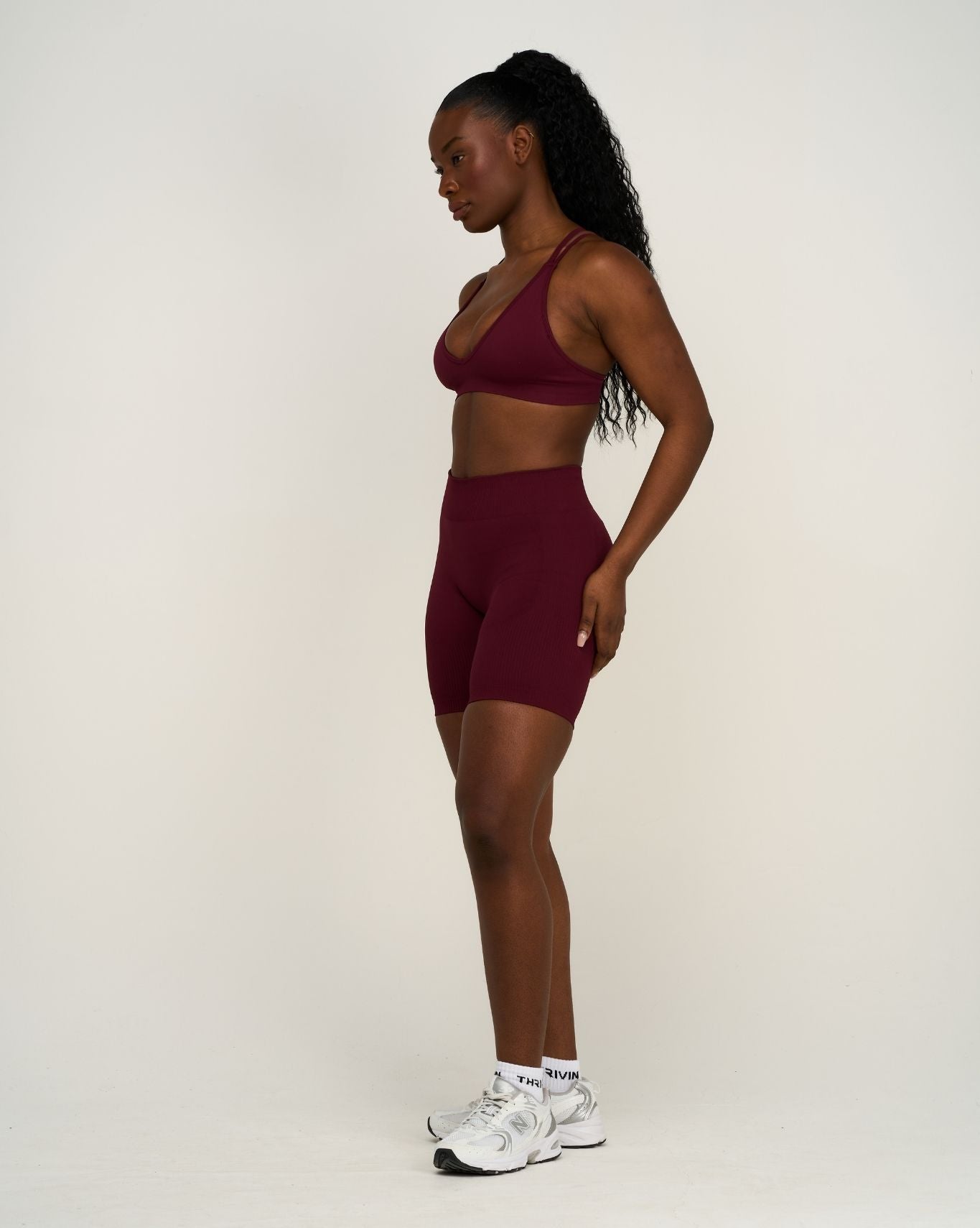 Elevate™ Sculpting Mid Waist Scrunch Shorts | Merlot