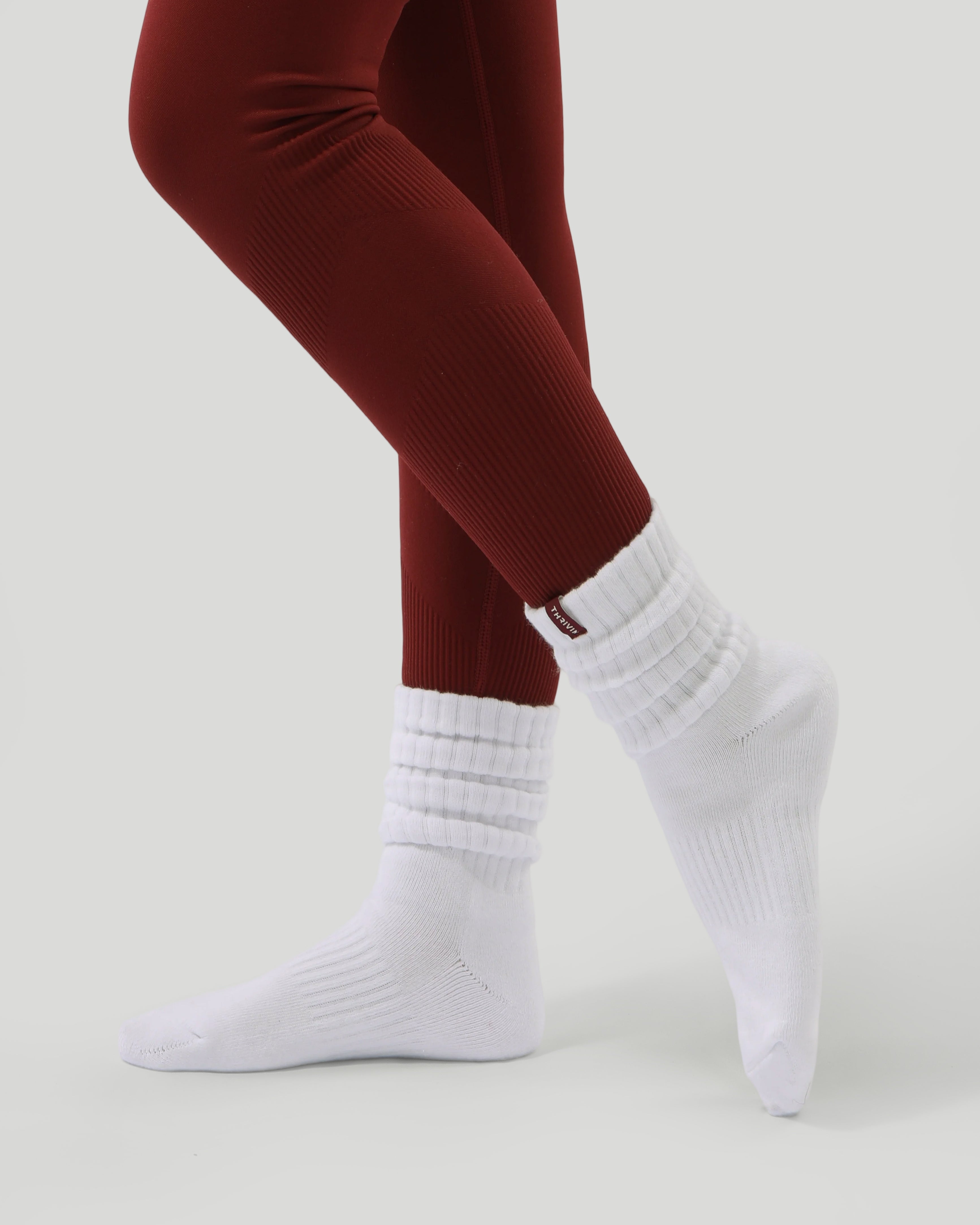 THRIVIN Ruffle Socks Long "White"