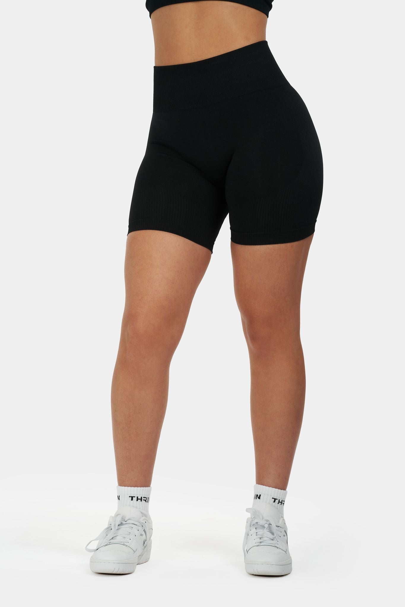 Arise - Seamless Sculpt Ribbed Contour Shorts - Black