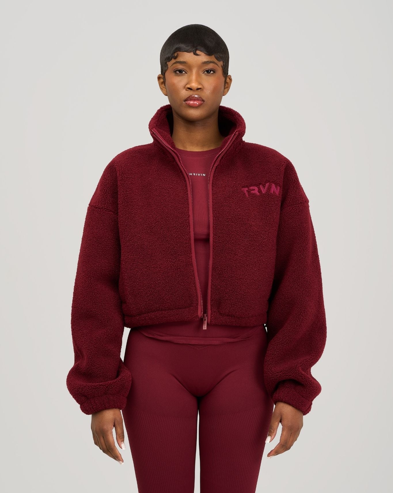 Rachel is 5’5” and wears a size S.