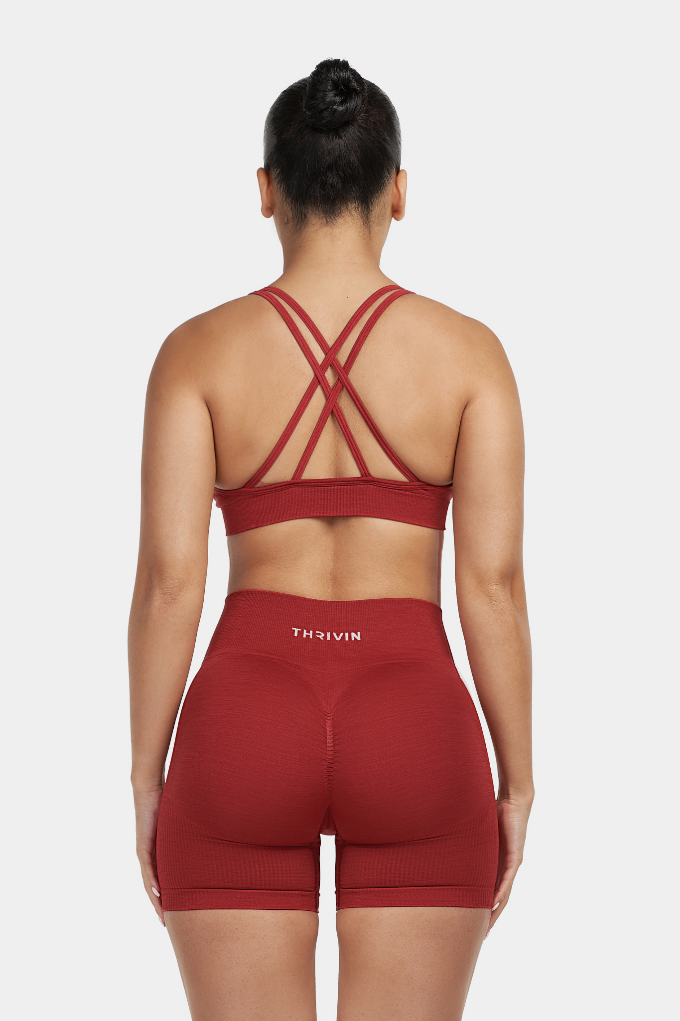 V-Neck Sculpt Seamless Bra| Cherry Spice