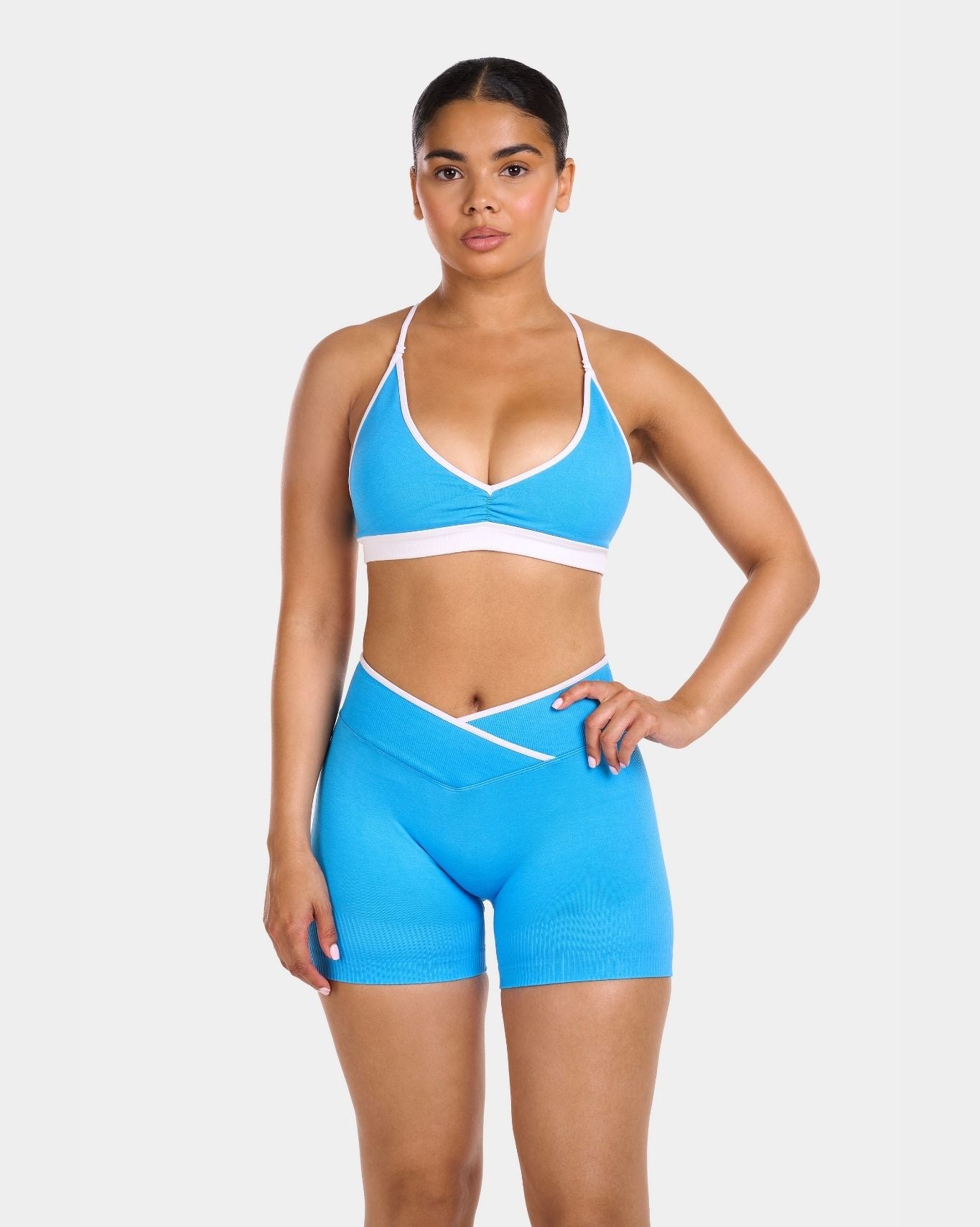 Multi-Way Rewind V-Edge Bra | Sky Blue