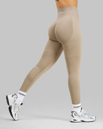 Elevate Ribbed High-Waisted Contour Leggings | Latte