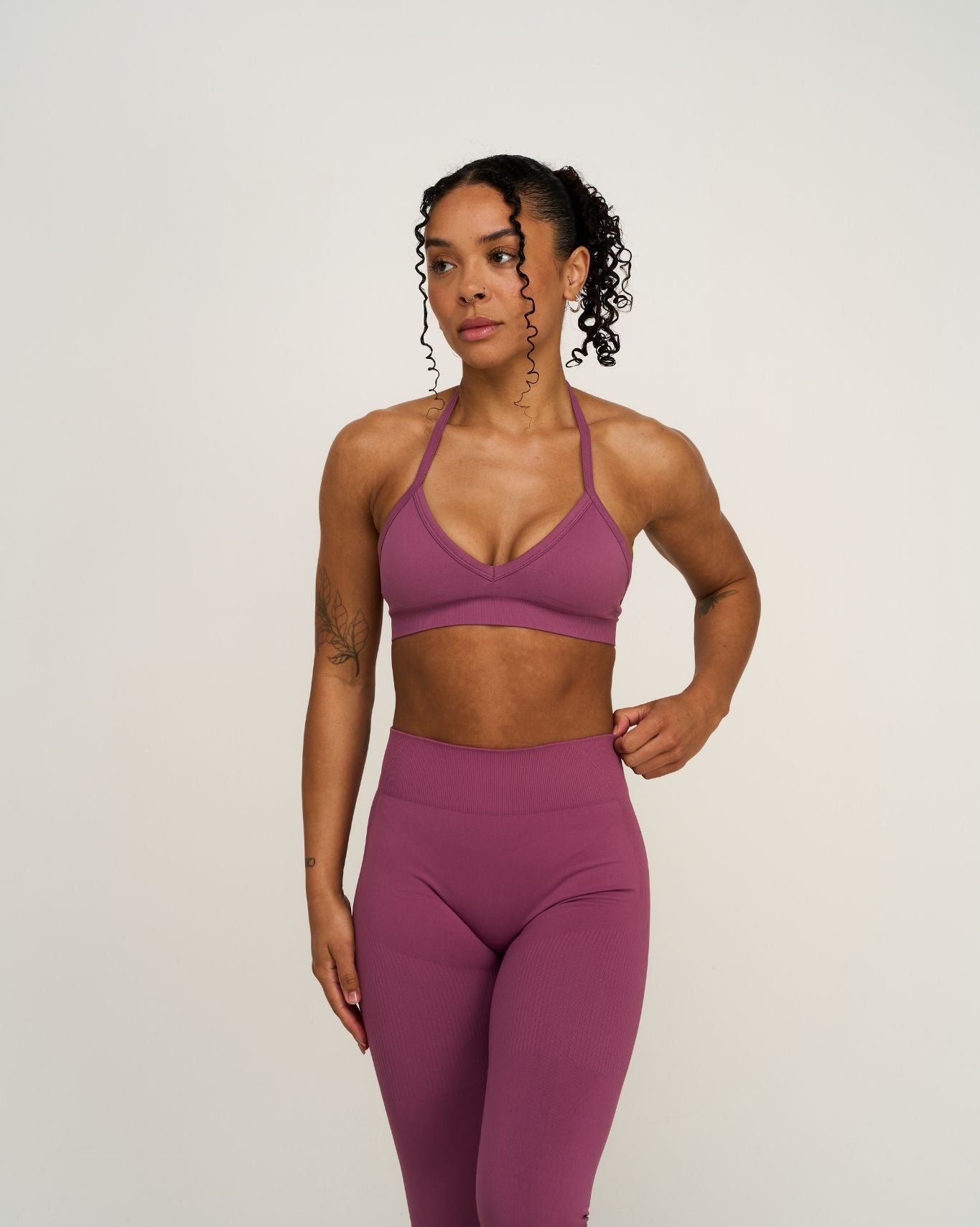 Elevate™ Sculpting Seamless Adjustable Halter Bra | Orchid Mauve